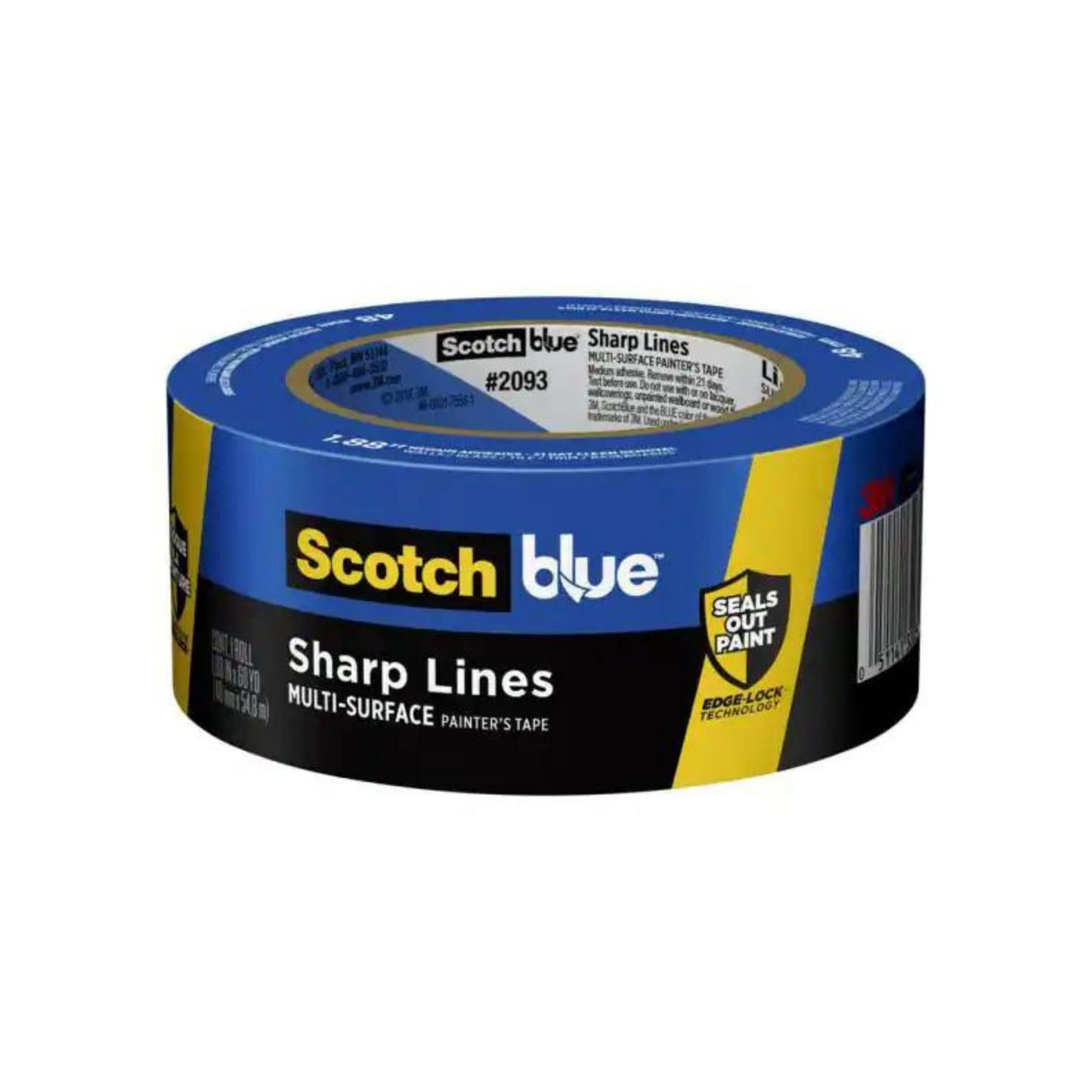 2" scotch blue tape sharp lines