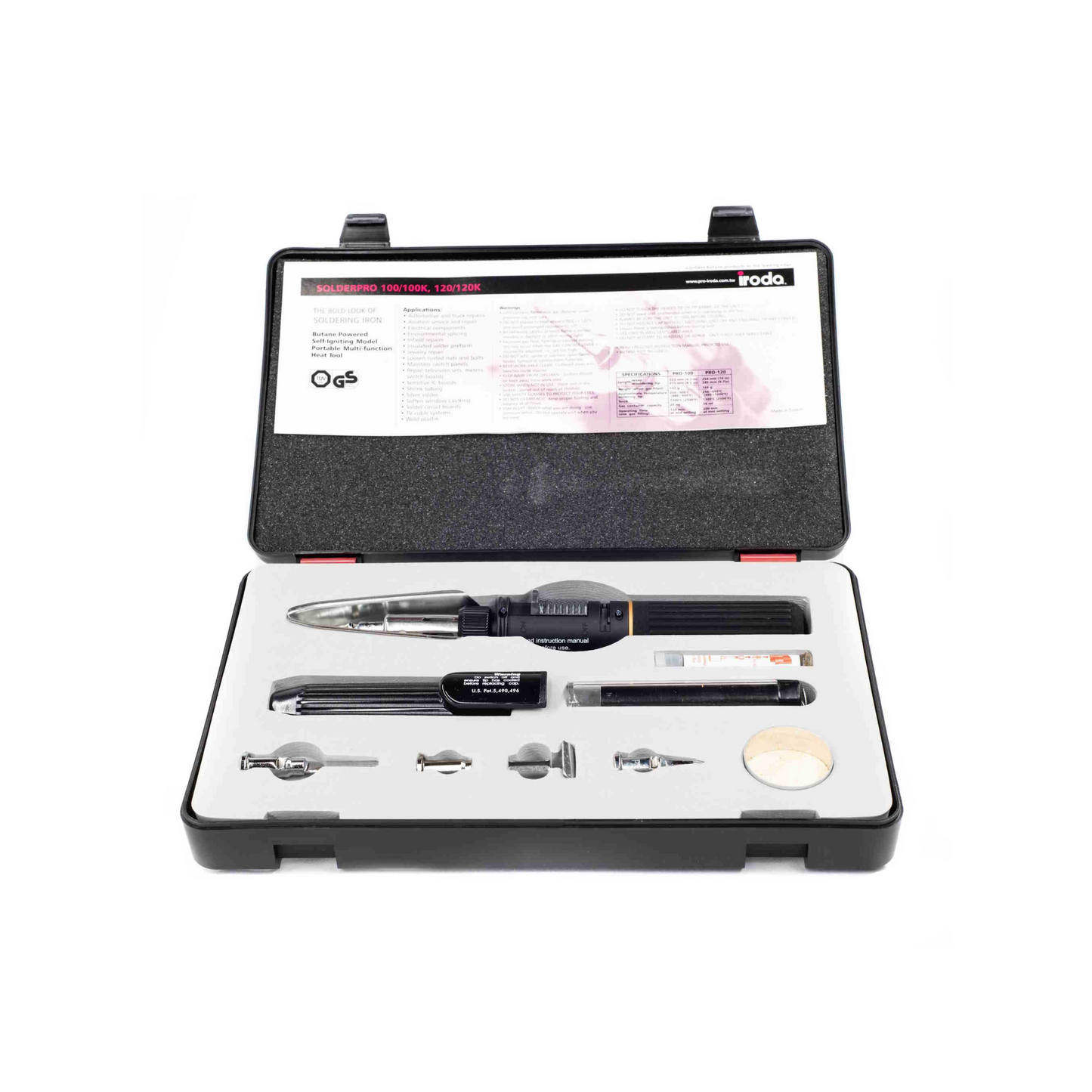 Iroda SOLDERPRO 100 Butane Gas Soldering Iron Kit\burn in knife