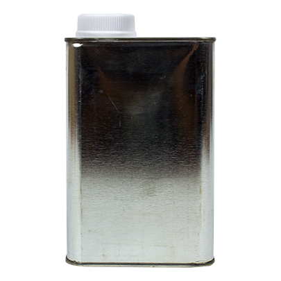 EMPTY TIN CAN ROUND 1/2 PT W/LID