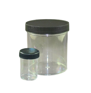 POLYSTYRENE JAR W/CAP