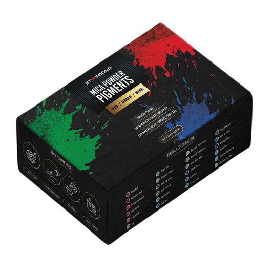 Starbond 24-Color Mica Powder Set - Red, Green, Blue