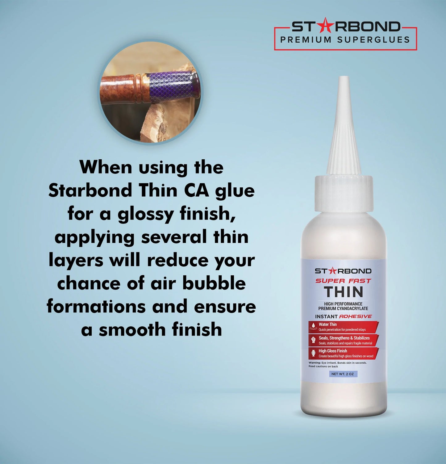 Starbond Super Fast Thin CA Glue 2 ounce EM-02